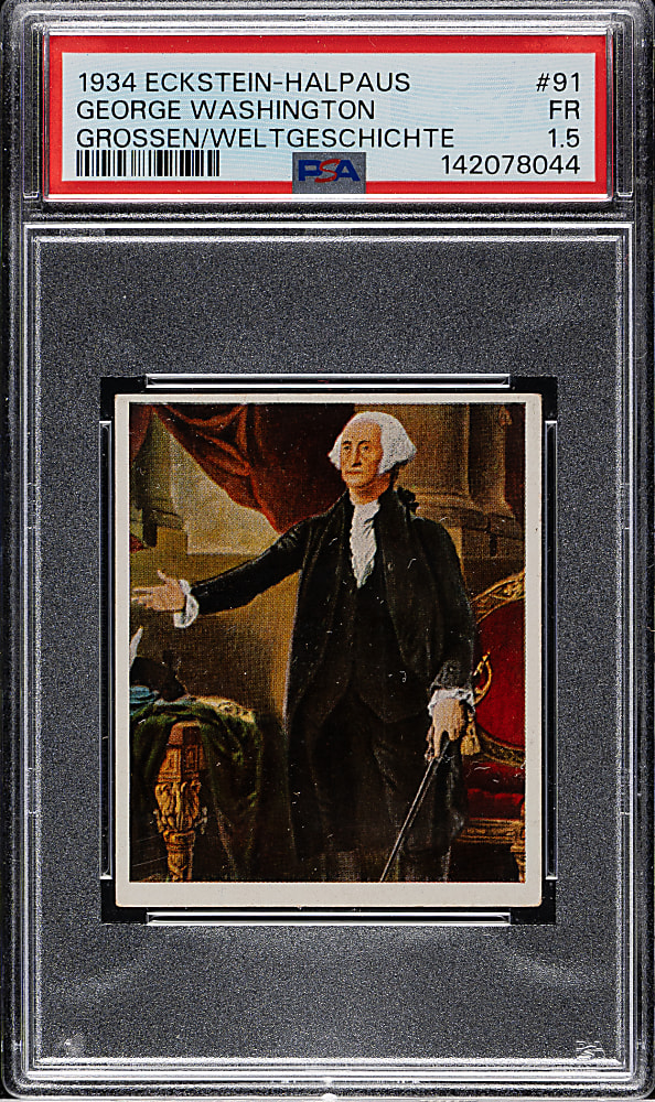 1934 Eckstein-Halpaus Grossen/Weltgeschichte #91 George Washington PSA FAIR 1.5