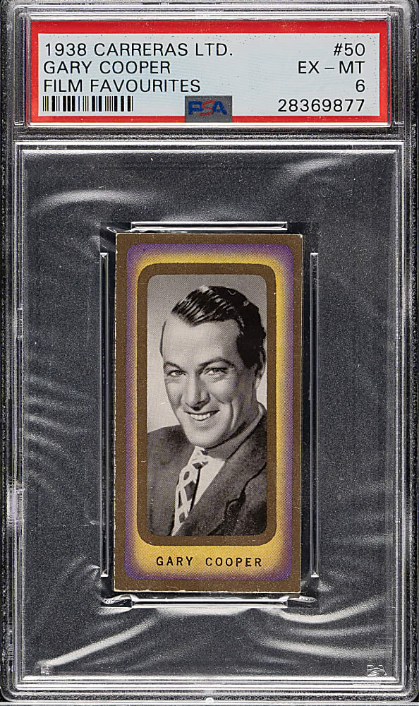 1938 Carreras Ltd. "Film Favourites" #50 Gary Cooper PSA EX-MT 6