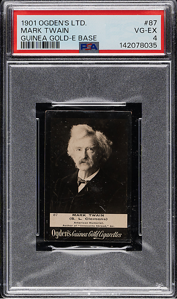 1901 Ogden's Guinea Gold E Base #87 Mark Twain PSA VG-EX 4