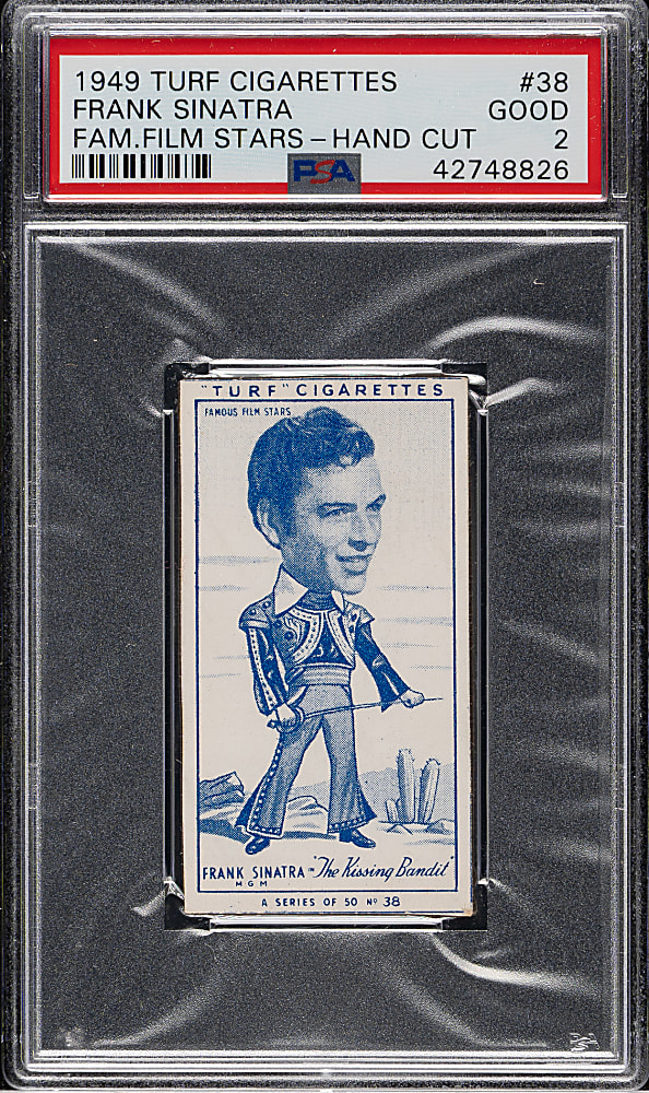 1949 Turf Cigarettes "Famous Film Stars" #38 Frank Sinatra PSA GOOD 2
