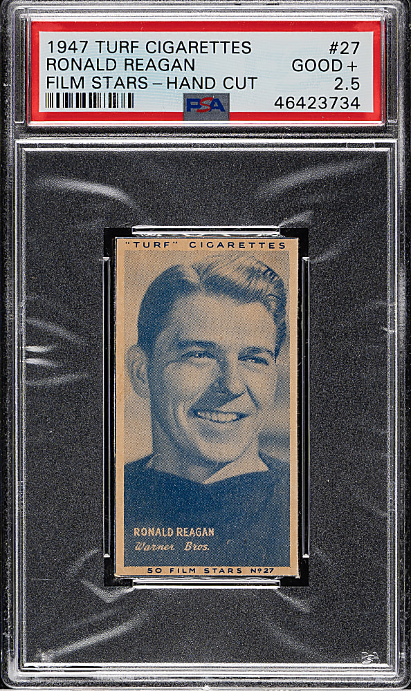 1947 Turf Cigarettes "Film Stars" #27 Ronald Reagan PSA GOOD+ 2.5