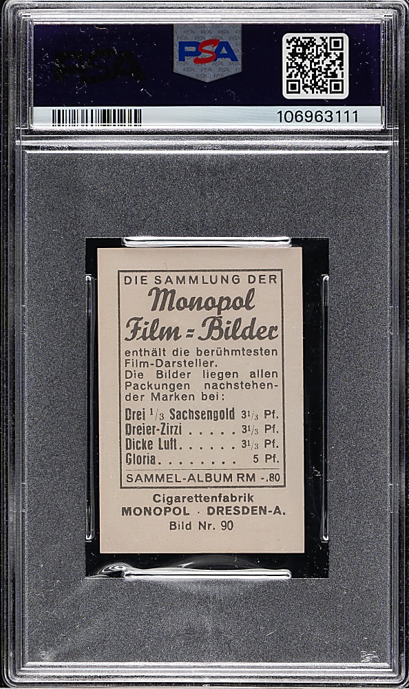 1930 Monopol Die Sammlung Der Film-Bilder #90 Buster Keaton PSA VG-EX 4