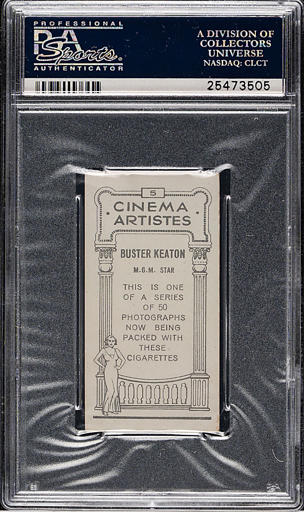 1932 British American Tobacco "Cinema Artistes" #5 Buster Keaton PSA EX 5