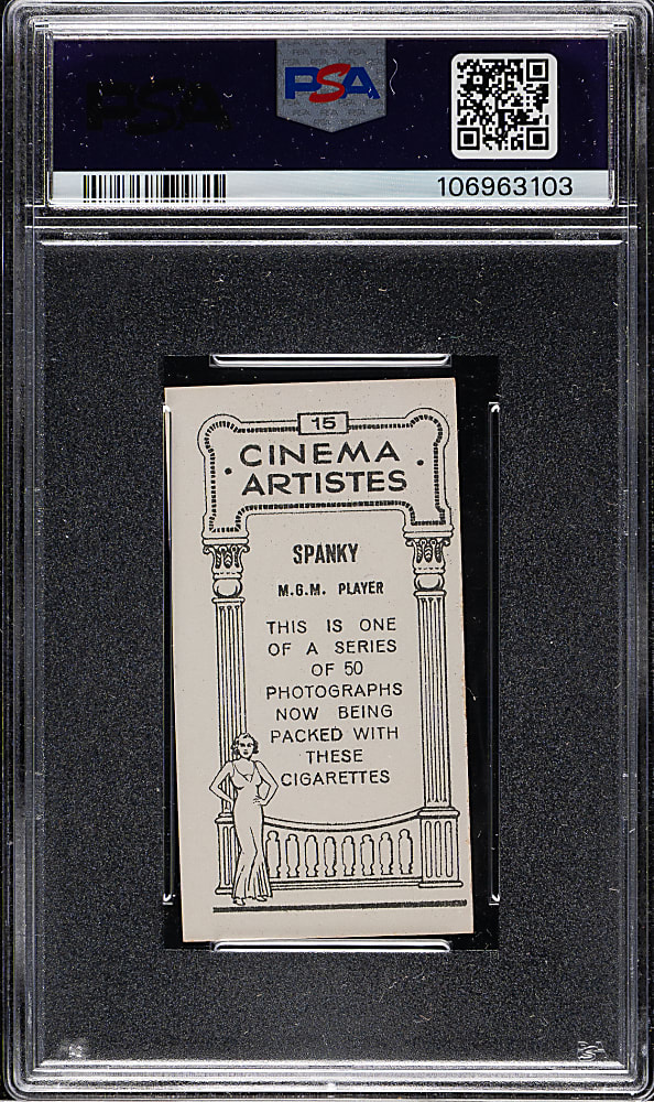 1932 British American Tobacco "Cinema Artistes" #15 Spanky (Little Rascals) PSA VG 3
