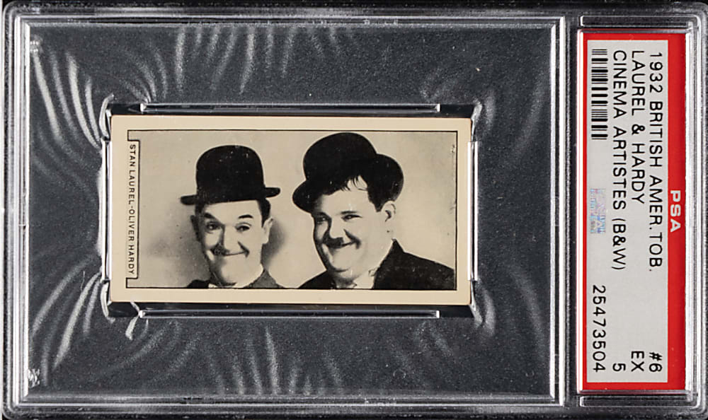 1932 British American Tobacco "Cinema Artistes" #6 Laurel & Hardy PSA EX 5