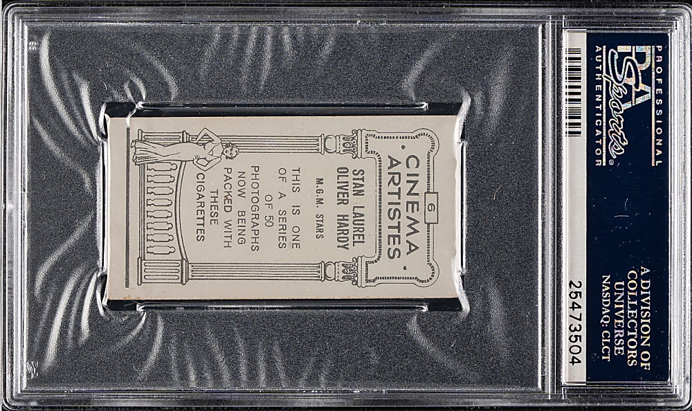1932 British American Tobacco "Cinema Artistes" #6 Laurel & Hardy PSA EX 5
