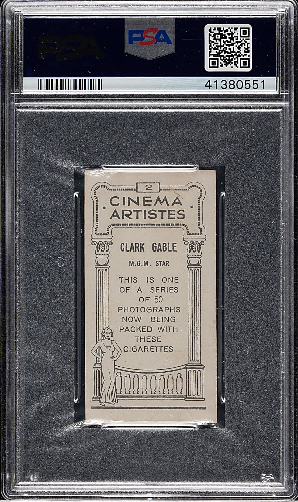 1932 British American Tobacco "Cinema Artistes" #2 Clark Gable PSA GOOD 2