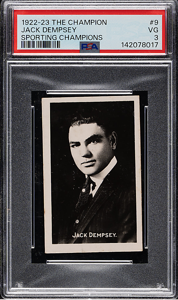 1922-1923 The Champion "Sporting Champions" Boxing #9 Jack Dempsey PSA VG 3