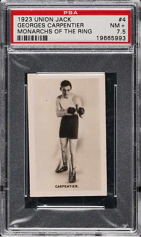 1923 Union Jack "Monarchs Of The Ring" Boxing #4 Georges Carpentier PSA NM+ 7.5