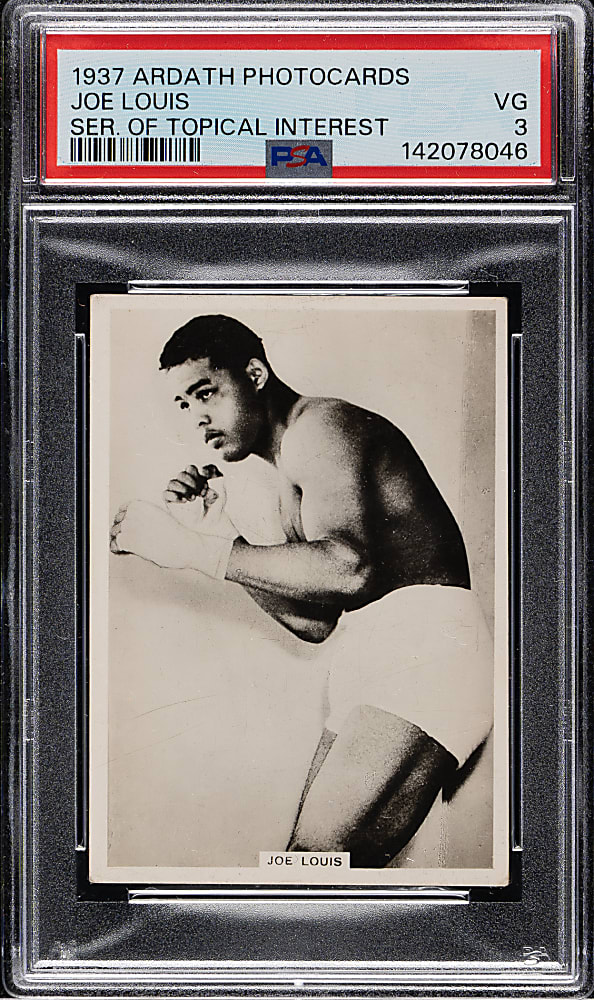 1937 Ardath Photocards Series of Topical Interest Boxing Joe Louis PSA VG 3
