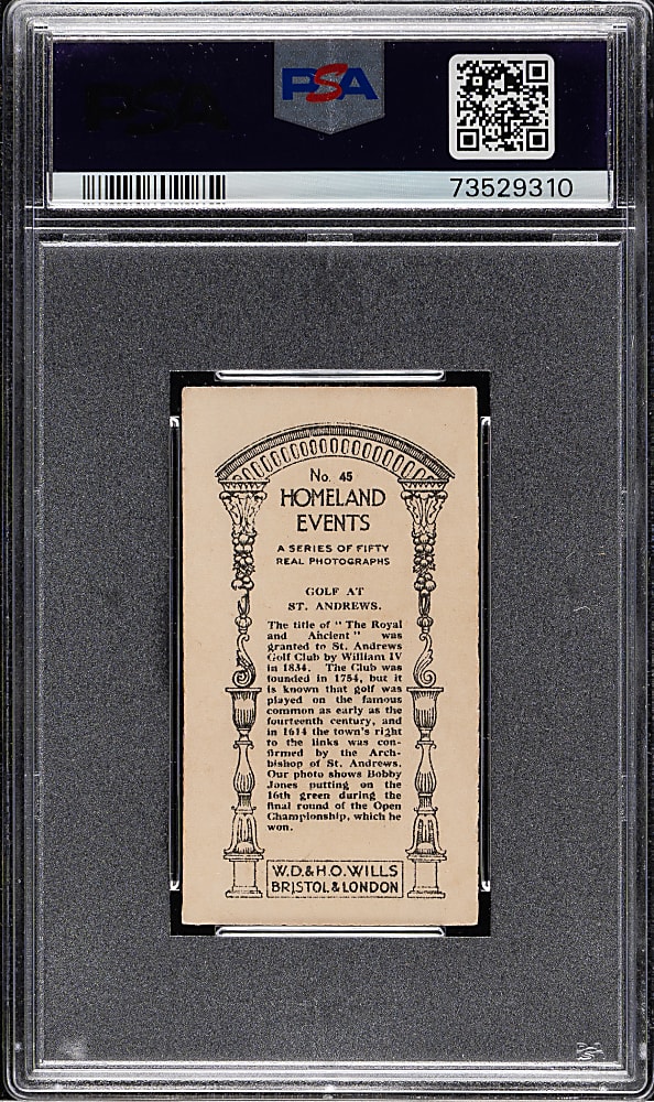 1928 British American Tobacco Co. Homeland Events #45 Golf at St. Andrews PSA VG-EX 4