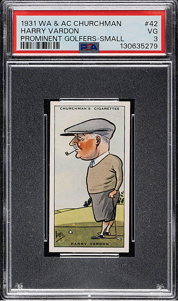 1931 W. A. A. C. Churchman "Prominent Golfers" (Small) #42 Harry Vardon PSA VG 3