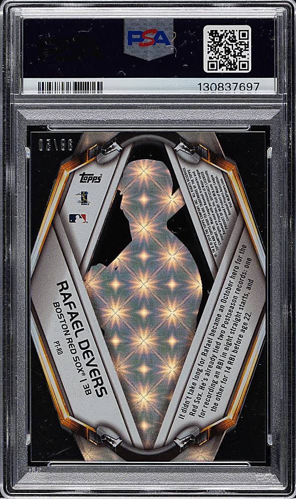 2019 Topps High Tek Portraitek #PT-RD Rafael Devers #38/50 PSA NM-MT 8