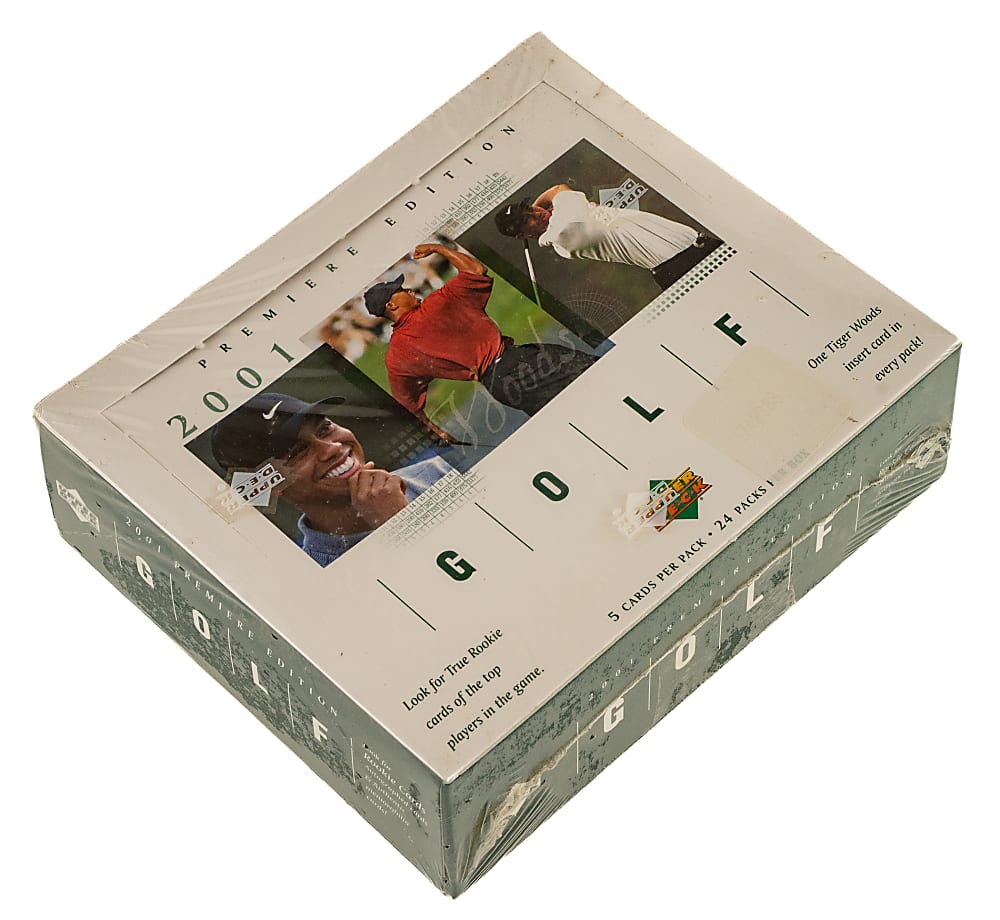 2001 Upper Deck Golf Factory-Sealed Unopened Hobby Box (24 Packs) - Tiger Woods Rookie Year!