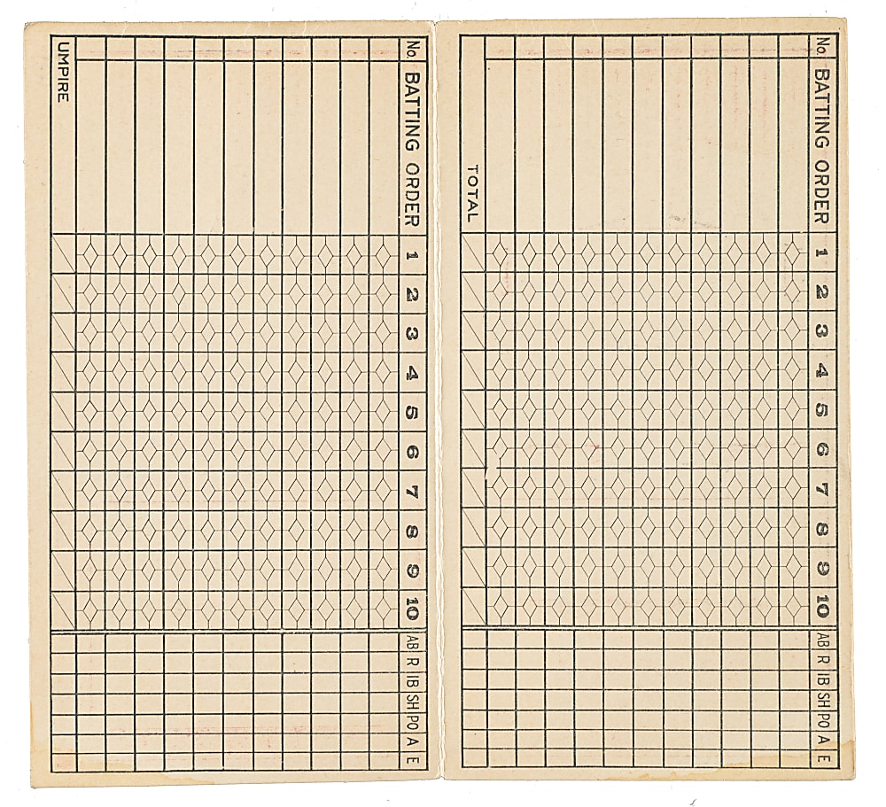 Circa 1920s Draper & Maynard Advertising Scorecard