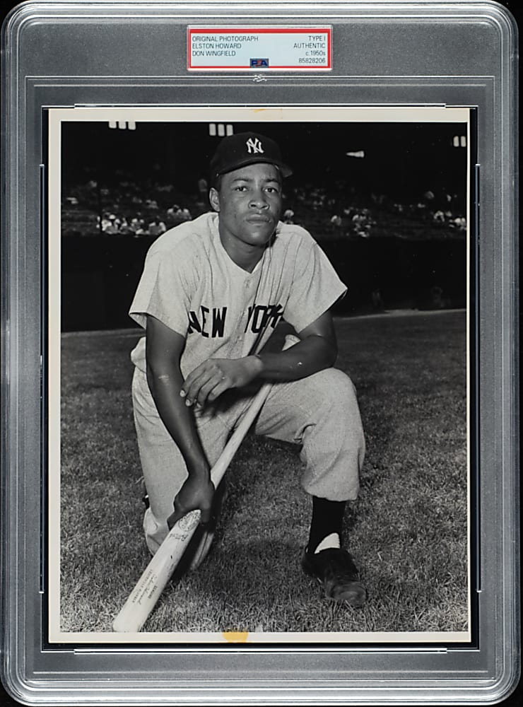 Circa 1950s Elston Howard Original Don Wingfield Photograph PSA/DNA Type I