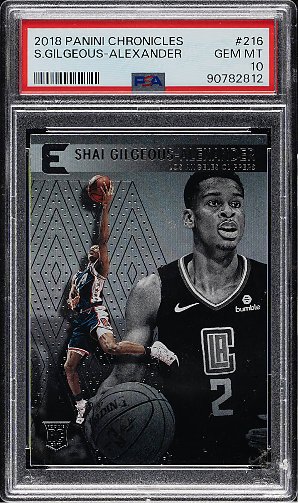 2018 Panini Chronicles Basketball #216 Shai Gilgeous-Alexander PSA GEM MINT 10