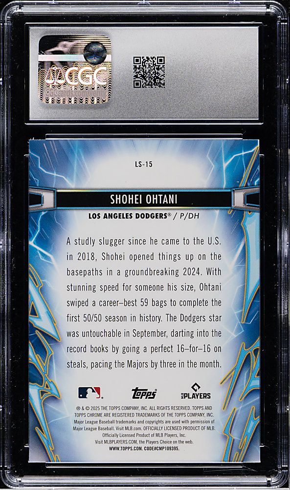 2025 Topps Cosmic Chrome Light Speed #LS-15 Shohei Ohtani CGC GEM MINT 10
