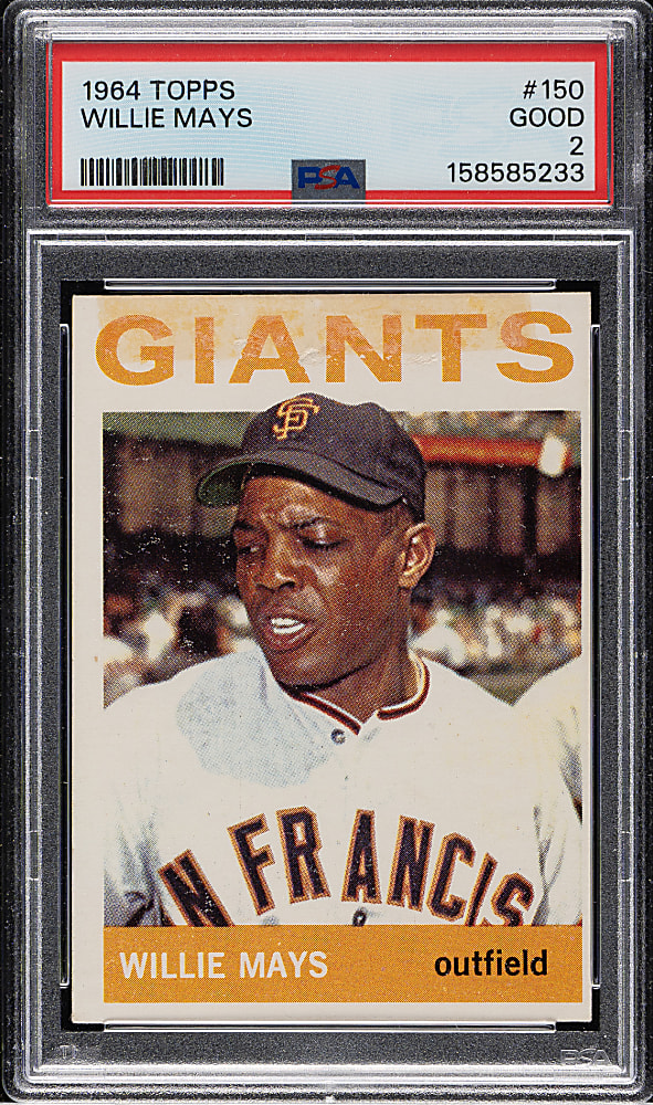 1964 Topps #150 Willie Mays PSA GOOD 2