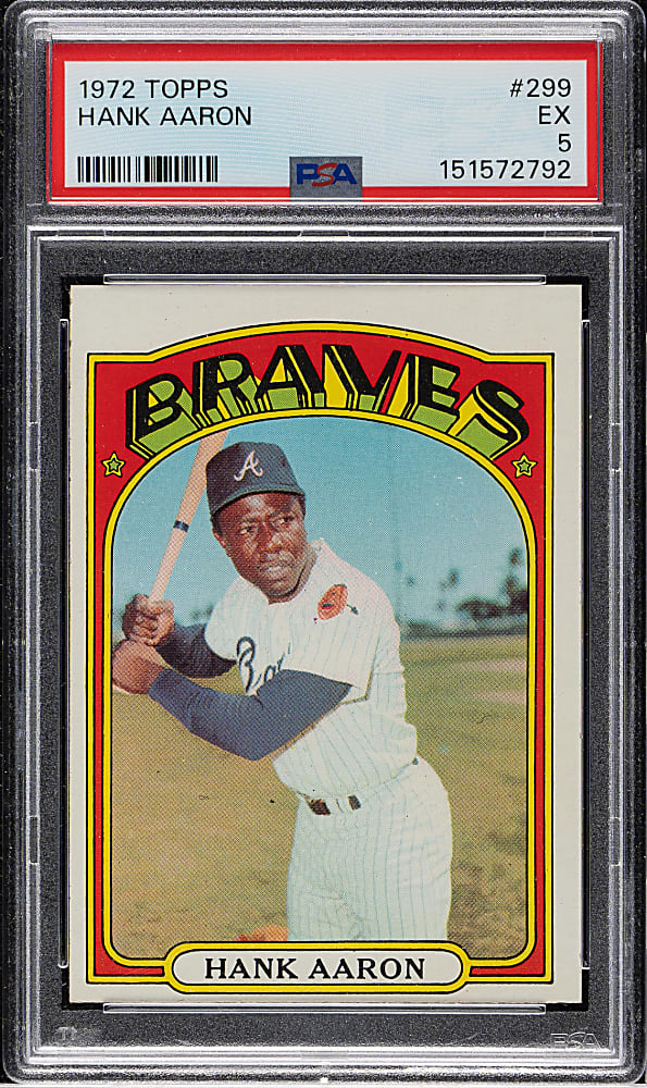 1972 Topps #299 Hank Aaron PSA EX 5