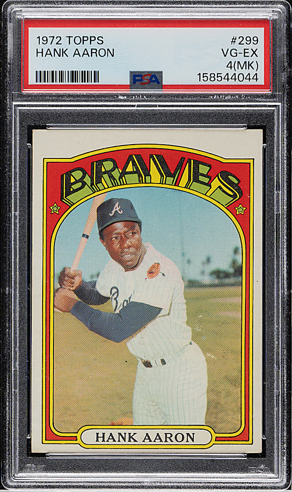1972 Topps #299 Hank Aaron PSA VG-EX 4 (MK)