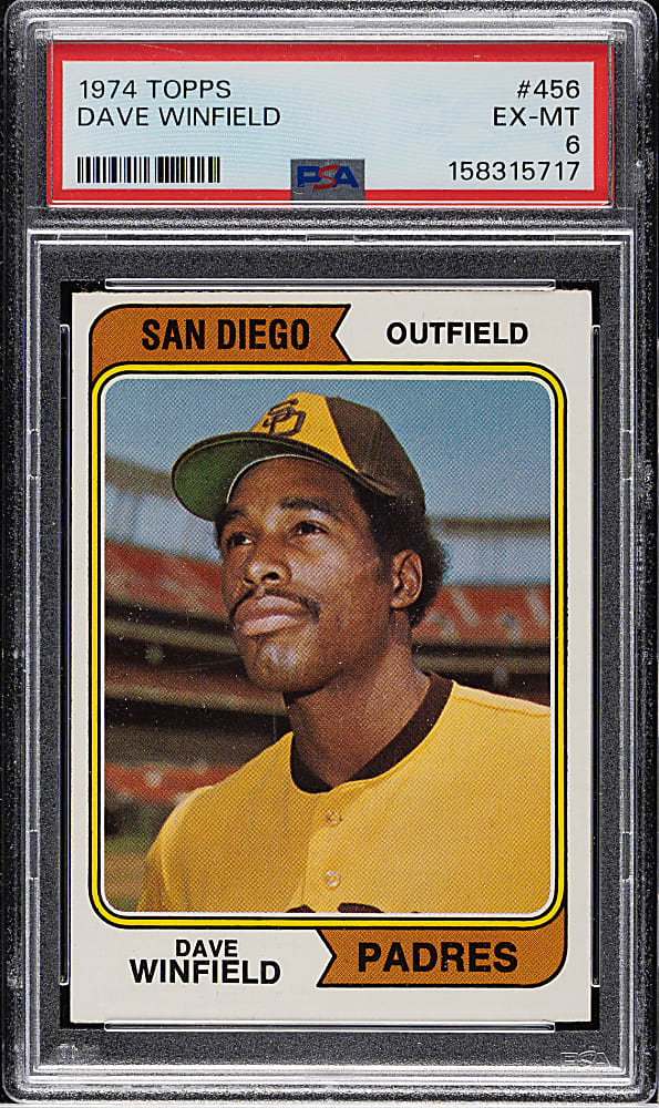 1974 Topps #456 Dave Winfield Rookie PSA EX-MT 6