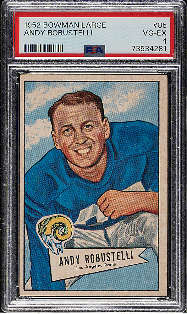 1952 Bowman Small Football #85 Andy Robustelli PSA VG-EX 4