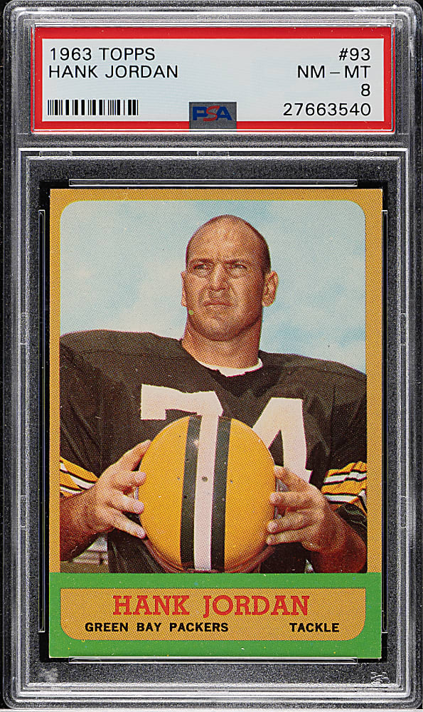 1963 Topps Football #93 Hank Jordan PSA NM-MT 8