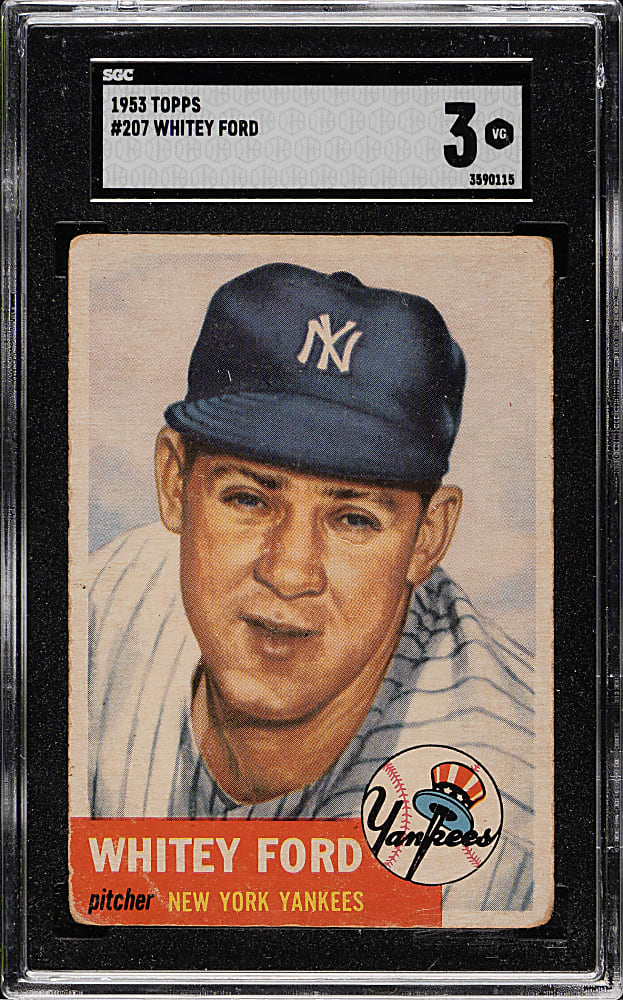 1953 Topps #207 Whitey Ford SGC VG 3