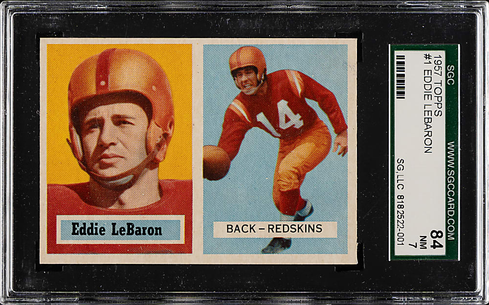 1957 Topps #1 Eddie LeBaron SGC NM 84