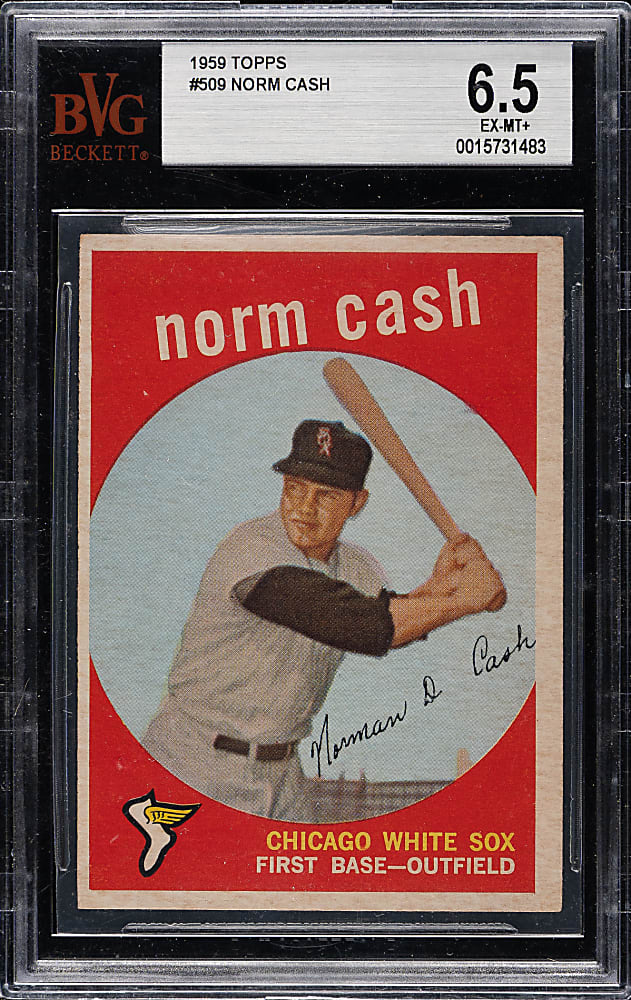 1959 Topps #509 Norm Cash Rookie BVG EX-MT+ 6.5