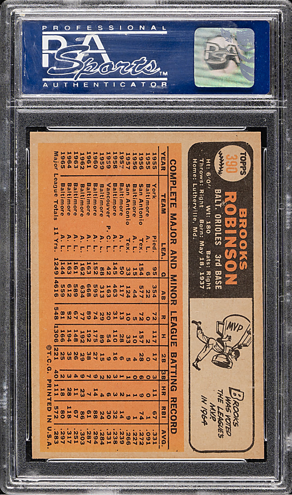 1966 Topps #390 Brooks Robinson PSA NM-MT 8