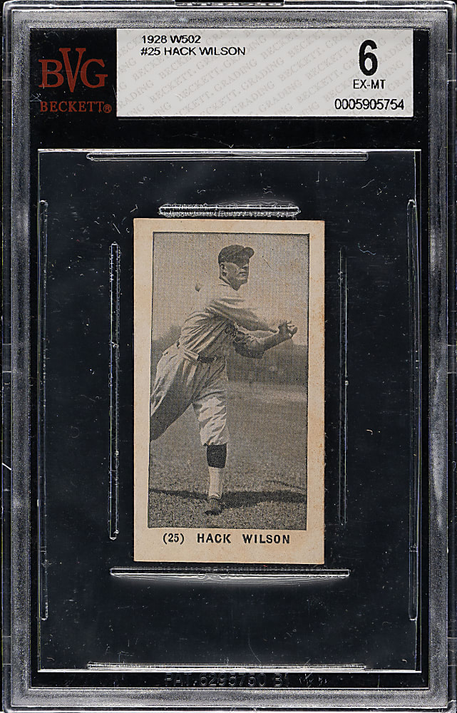 1928 W502 #25 Hack Wilson BVG EX-MT 6