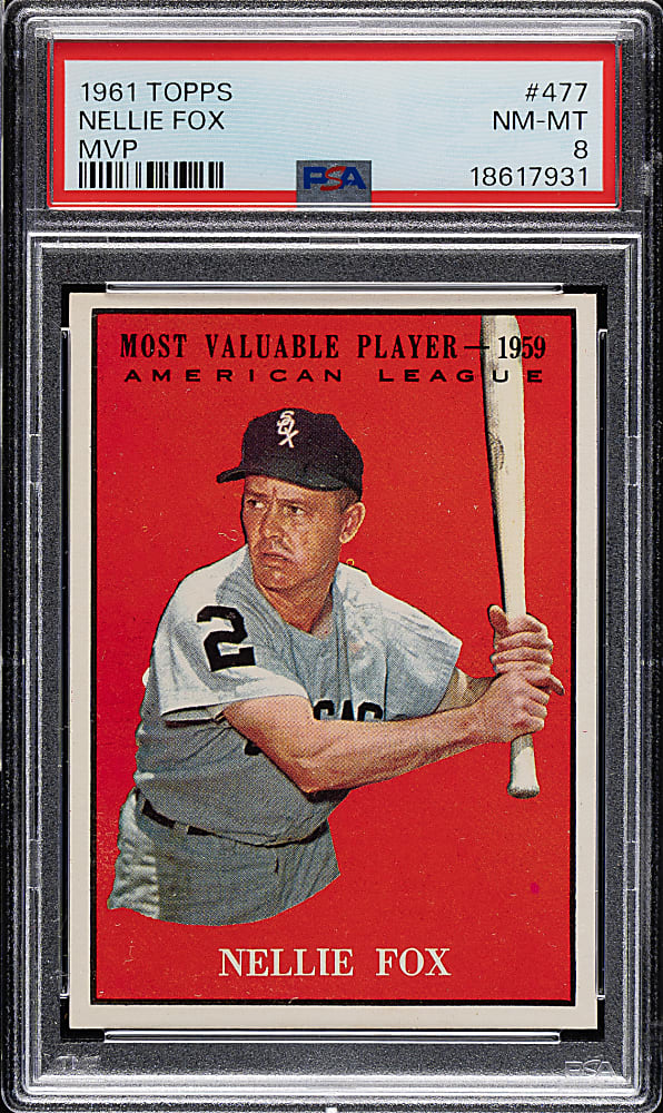 1961 Topps #477 Nellie Fox MVP PSA NM-MT 8
