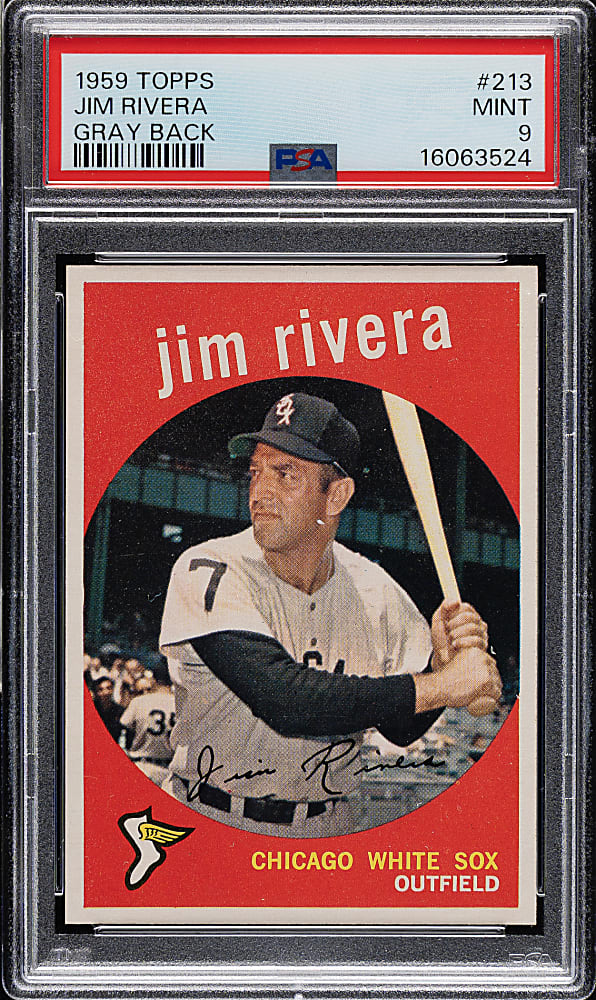 1959 Topps #213 Jim Rivera PSA MINT 9