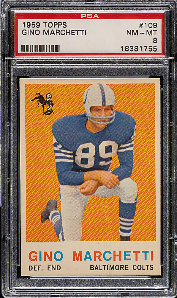 1959 Topps Football #109 Gino Marchetti PSA NM-MT 8
