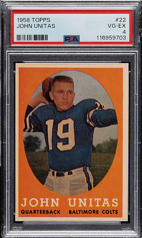 1958 Topps Football #22 Johnny Unitas PSA VG-EX 4