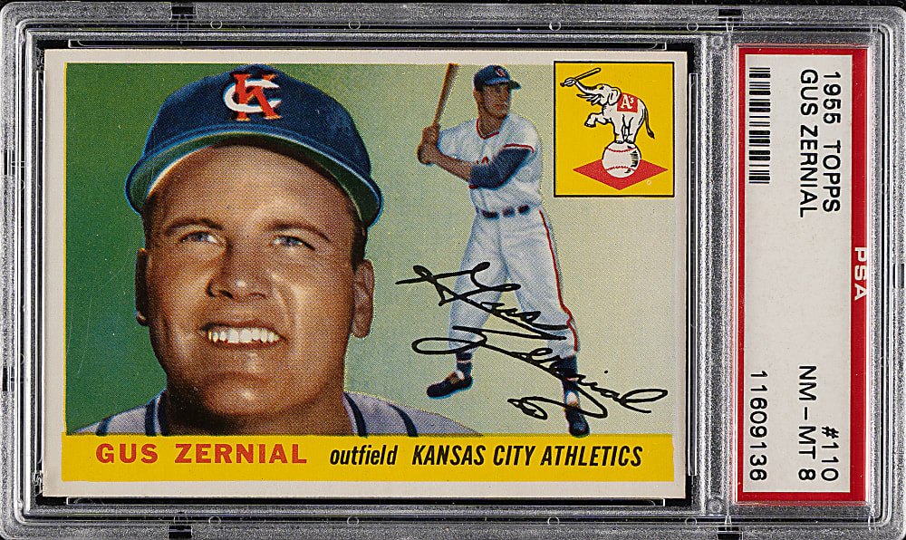 1955 Topps #110 Gus Zernial PSA NM-MT 8
