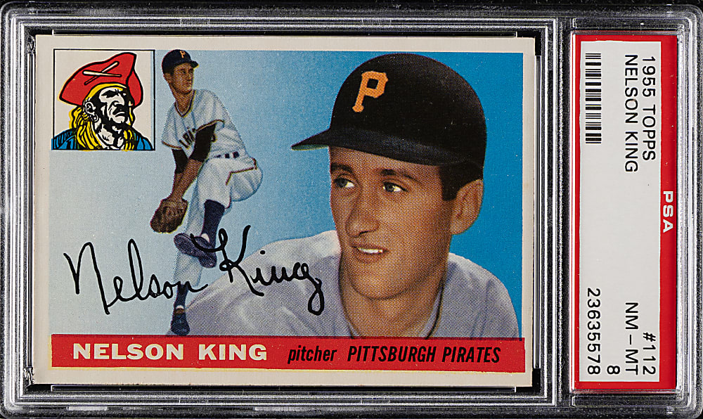 1955 Topps #112 Nelson King PSA NM-MT 8