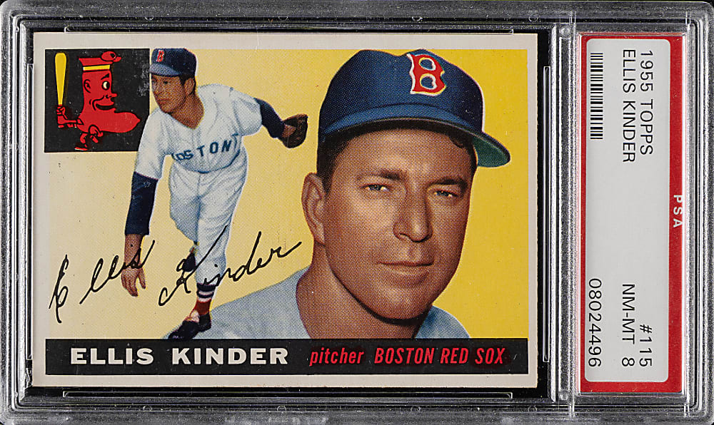 1955 Topps #115 Ellis Kinder PSA NM-MT 8