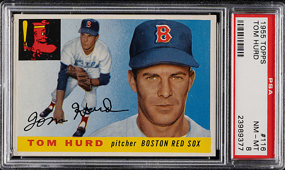 1955 Topps #116 Tom Hurd PSA NM-MT 8