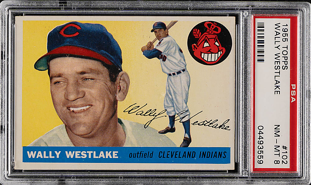 1955 Topps #102 Wally Westlake PSA NM-MT 8