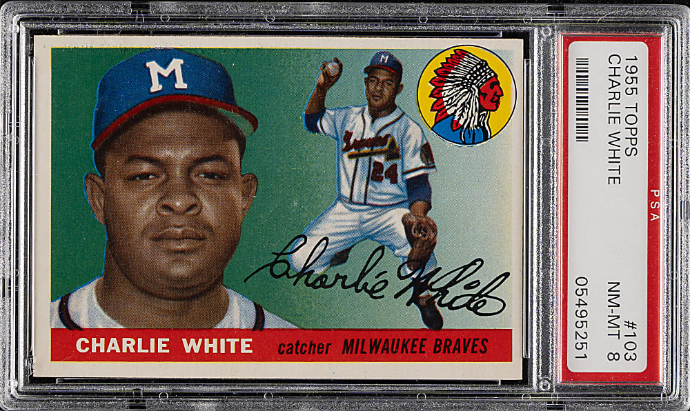 1955 Topps #103 Charlie White PSA NM-MT 8