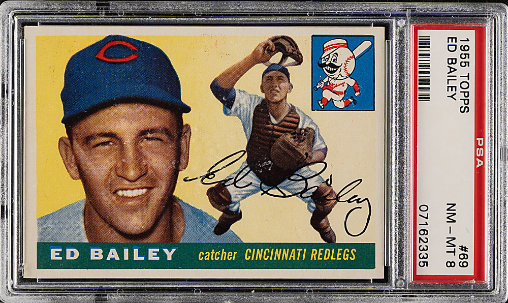 1955 Topps #69 Ed Bailey PSA NM-MT 8