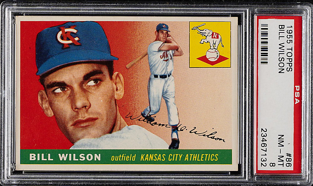 1955 Topps #86 Bill Wilson PSA NM-MT 8