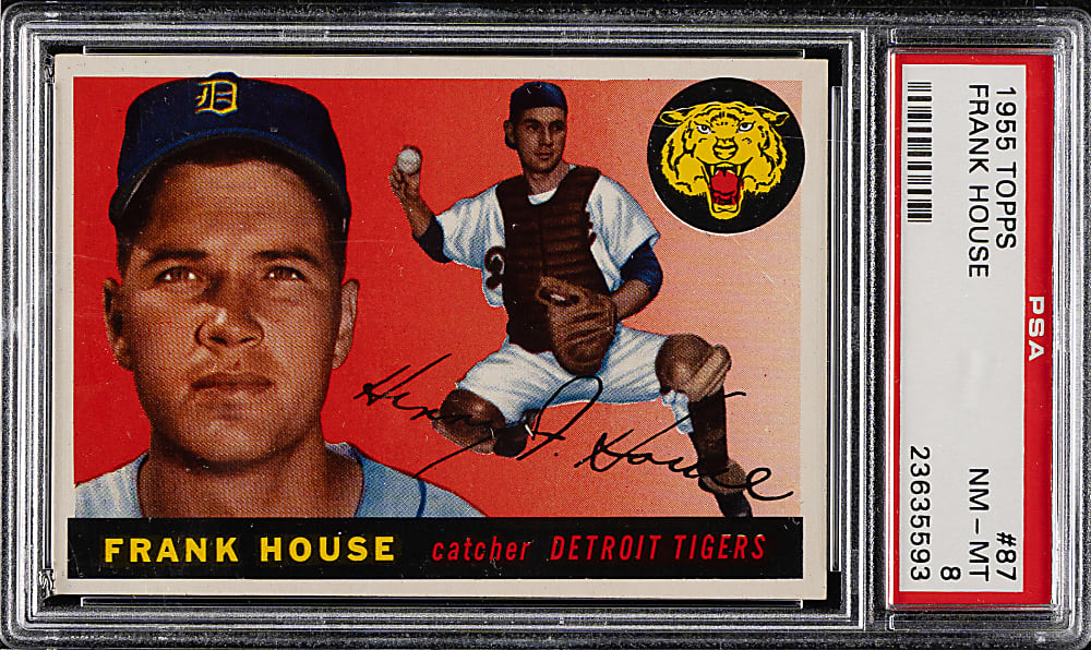 1955 Topps #87 Frank House PSA NM-MT 8