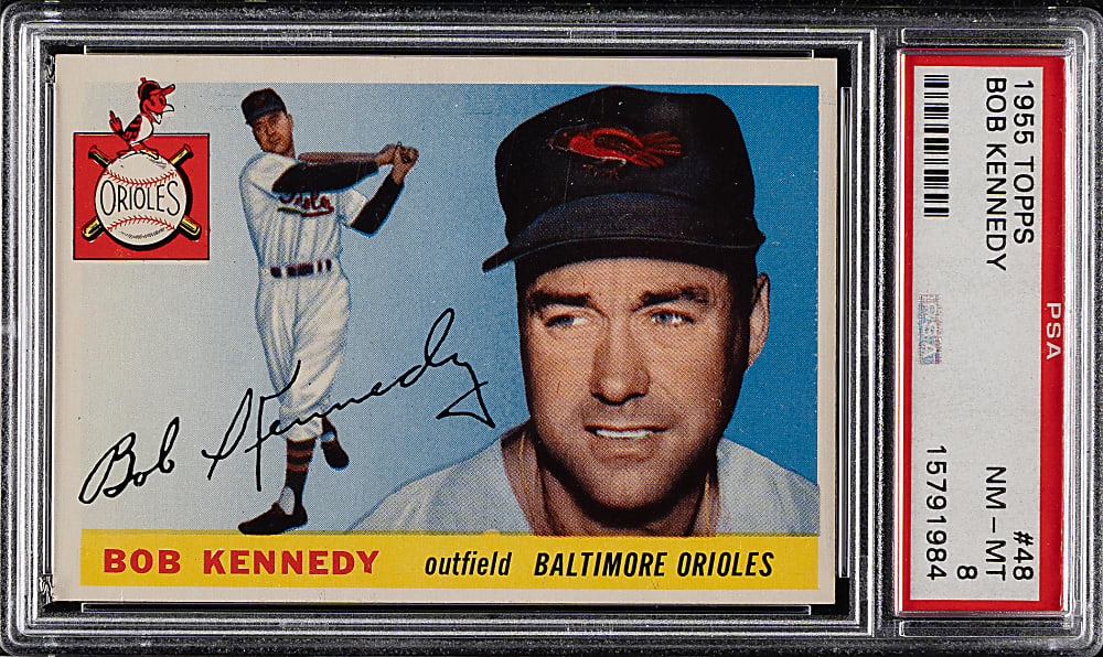 1955 Topps #48 Bob Kennedy PSA NM-MT 8