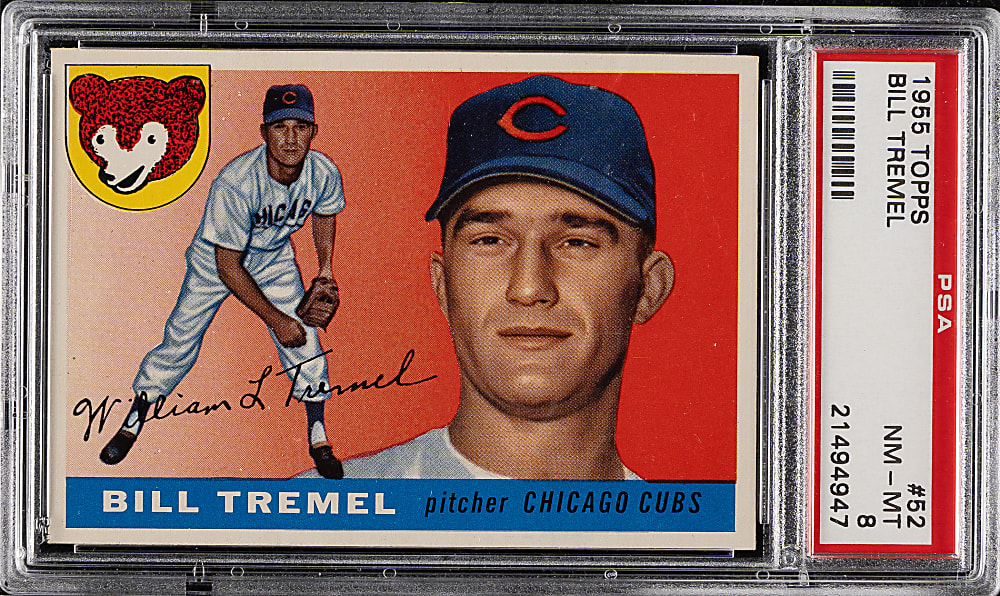 1955 Topps #52 Bill Tremel PSA NM-MT 8