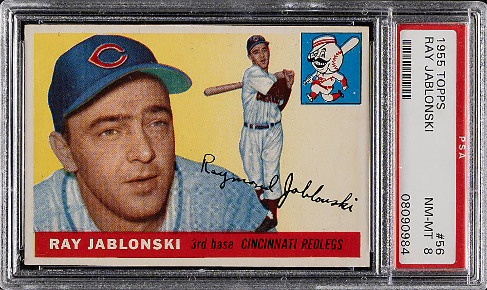 1955 Topps #56 Ray Jablonski PSA NM-MT 8
