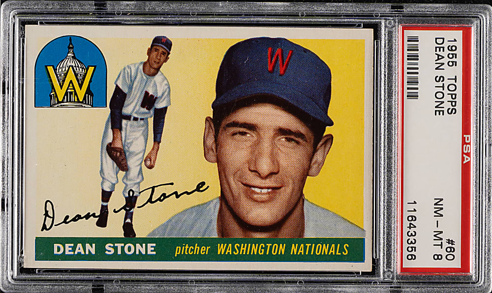 1955 Topps #60 Dean Stone PSA NM-MT 8